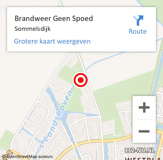 Locatie op kaart van de 112 melding: Brandweer Geen Spoed Naar Sommelsdijk op 13 oktober 2016 06:15