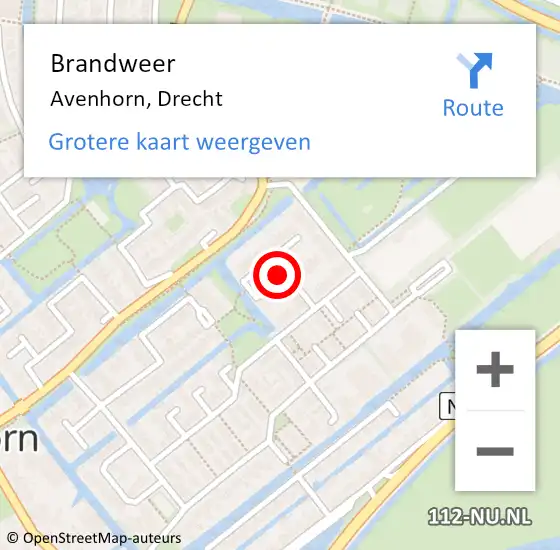 Locatie op kaart van de 112 melding: Brandweer Avenhorn, Drecht op 30 december 2013 13:15