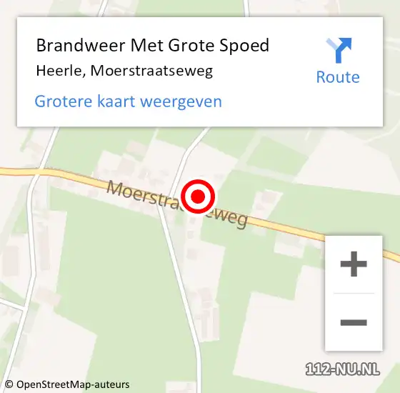 Locatie op kaart van de 112 melding: Brandweer Met Grote Spoed Naar Heerle, Moerstraatseweg op 13 oktober 2016 09:32