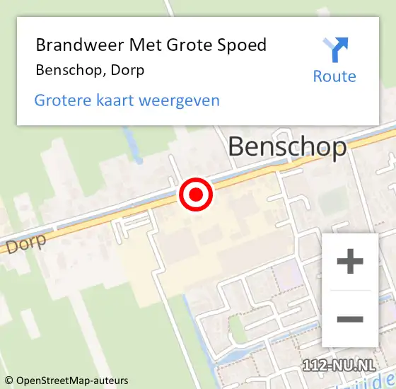 Locatie op kaart van de 112 melding: Brandweer Met Grote Spoed Naar Benschop, Dorp op 13 oktober 2016 18:55