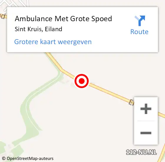 Locatie op kaart van de 112 melding: Ambulance Met Grote Spoed Naar Sint Kruis, Eiland op 13 oktober 2016 19:07