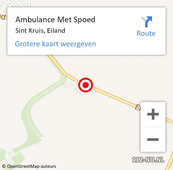 Locatie op kaart van de 112 melding: Ambulance Met Spoed Naar Sint Kruis, Eiland op 13 oktober 2016 19:10