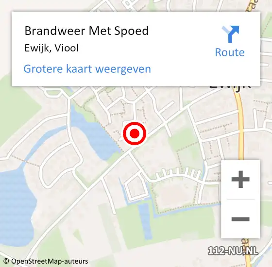 Locatie op kaart van de 112 melding: Brandweer Met Spoed Naar Ewijk, Viool op 14 oktober 2016 11:29