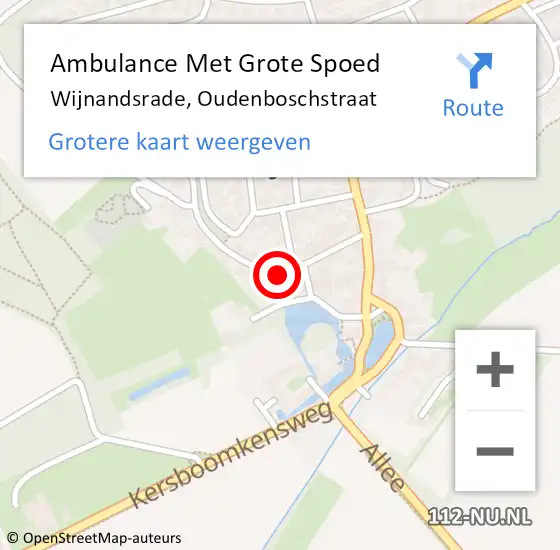 Locatie op kaart van de 112 melding: Ambulance Met Grote Spoed Naar Wijnandsrade, Oudenboschstraat op 30 december 2013 15:34