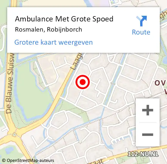 Locatie op kaart van de 112 melding: Ambulance Met Grote Spoed Naar Rosmalen, Robijnborch op 14 oktober 2016 17:51