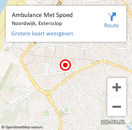Locatie op kaart van de 112 melding: Ambulance Met Spoed Naar Noordwijk, Exterslop op 16 oktober 2016 06:26