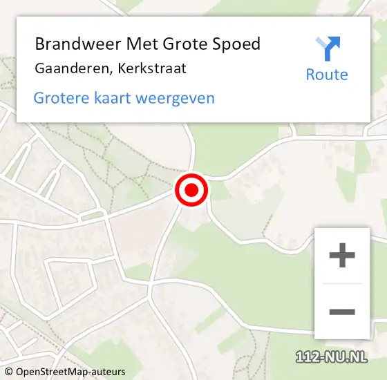 Locatie op kaart van de 112 melding: Brandweer Met Grote Spoed Naar Gaanderen, Kerkstraat op 17 oktober 2016 03:23