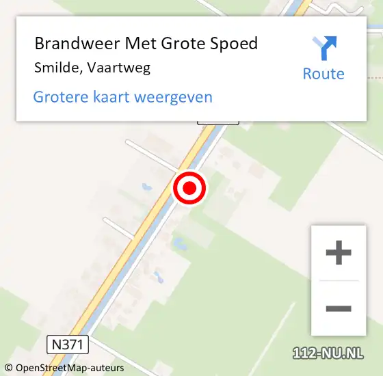 Locatie op kaart van de 112 melding: Brandweer Met Grote Spoed Naar Smilde, Vaartweg op 17 oktober 2016 05:10