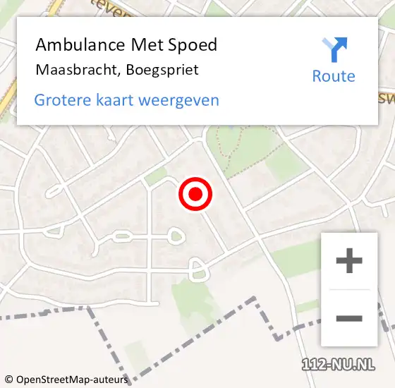 Locatie op kaart van de 112 melding: Ambulance Met Spoed Naar Maasbracht, Boegspriet op 30 december 2013 20:25