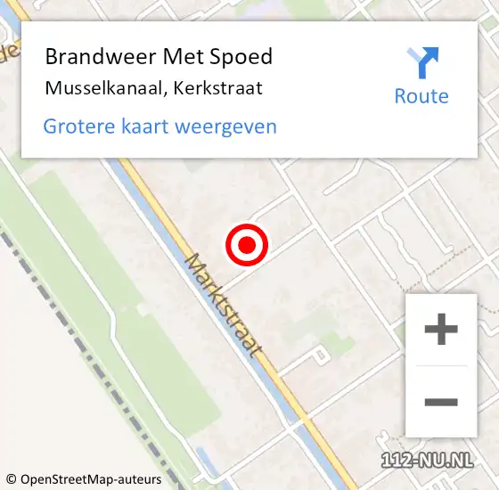 Locatie op kaart van de 112 melding: Brandweer Met Spoed Naar Musselkanaal, Kerkstraat op 30 december 2013 20:37