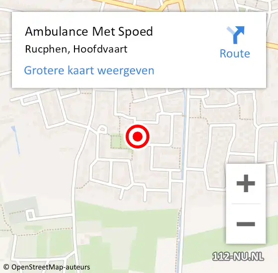 Locatie op kaart van de 112 melding: Ambulance Met Spoed Naar Rucphen, Hoofdvaart op 19 oktober 2016 05:59