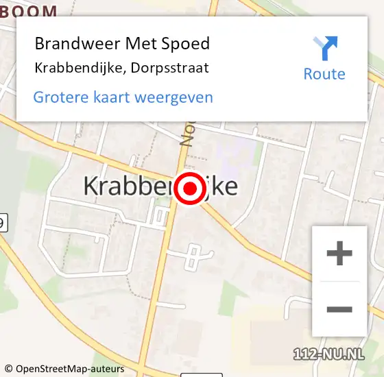 Locatie op kaart van de 112 melding: Brandweer Met Spoed Naar Krabbendijke, Dorpsstraat op 30 december 2013 23:34