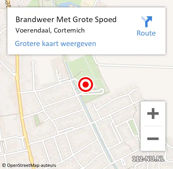 Locatie op kaart van de 112 melding: Brandweer Met Grote Spoed Naar Voerendaal, Cortemich op 19 oktober 2016 07:54