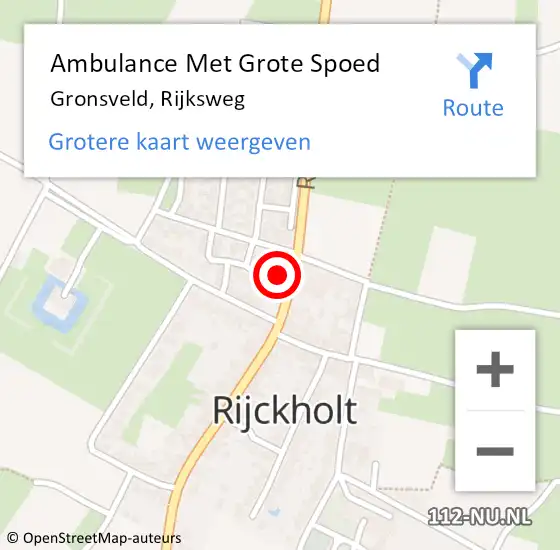 Locatie op kaart van de 112 melding: Ambulance Met Grote Spoed Naar Gronsveld, Rijksweg op 31 december 2013 02:40