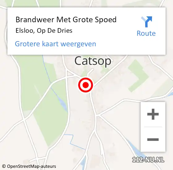 Locatie op kaart van de 112 melding: Brandweer Met Grote Spoed Naar Elsloo, Op De Dries op 21 oktober 2016 15:55