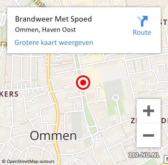 Locatie op kaart van de 112 melding: Brandweer Met Spoed Naar Ommen, Haven Oost op 21 oktober 2016 16:20