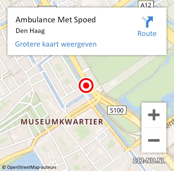 Locatie op kaart van de 112 melding: Ambulance Met Spoed Naar Den Haag op 22 oktober 2016 07:17