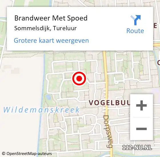 Locatie op kaart van de 112 melding: Brandweer Met Spoed Naar Sommelsdijk, Tureluur op 31 december 2013 10:34