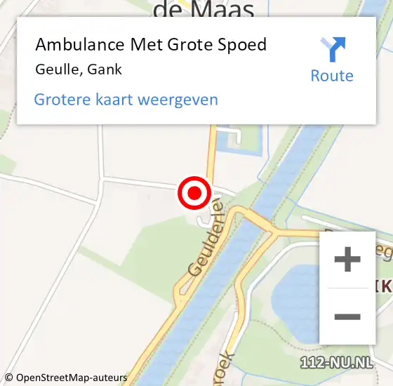 Locatie op kaart van de 112 melding: Ambulance Met Grote Spoed Naar Geulle, Gank op 31 december 2013 10:56