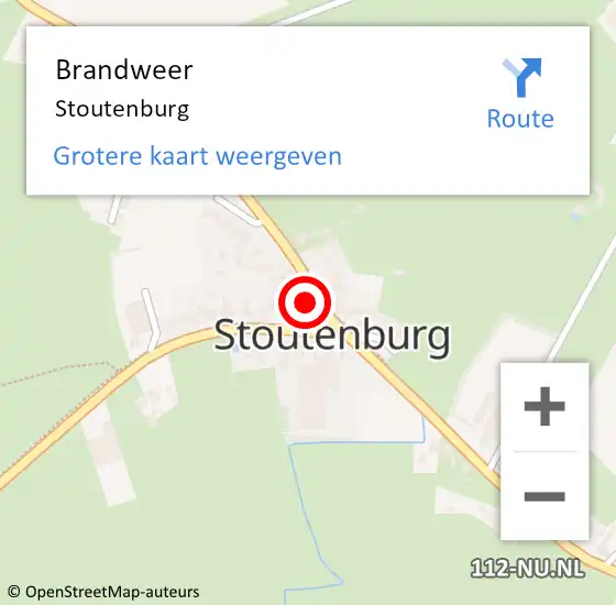 Locatie op kaart van de 112 melding: Brandweer Stoutenburg op 23 oktober 2016 03:13