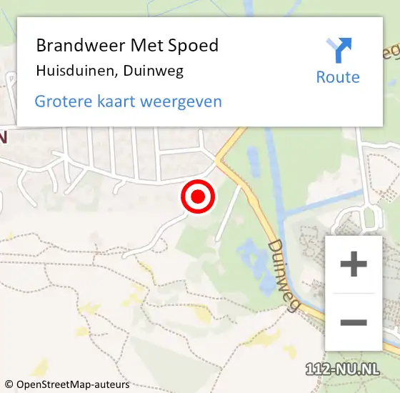 Locatie op kaart van de 112 melding: Brandweer Met Spoed Naar Huisduinen, Duinweg op 23 oktober 2016 18:02