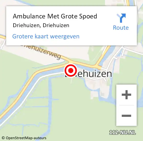 Locatie op kaart van de 112 melding: Ambulance Met Grote Spoed Naar Driehuizen, Driehuizen op 23 oktober 2016 19:05