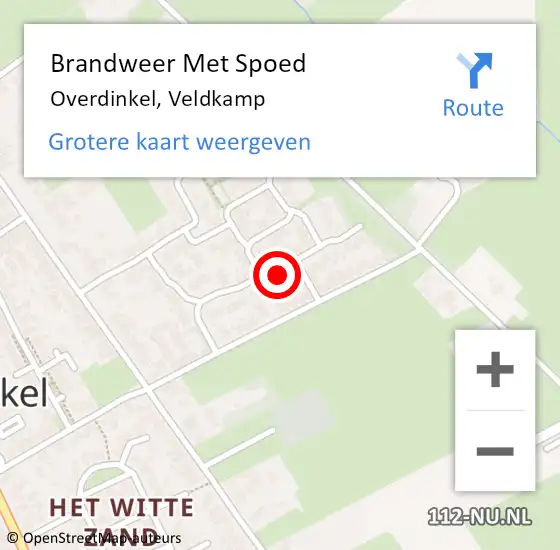 Locatie op kaart van de 112 melding: Brandweer Met Spoed Naar Overdinkel, Veldkamp op 31 december 2013 11:42
