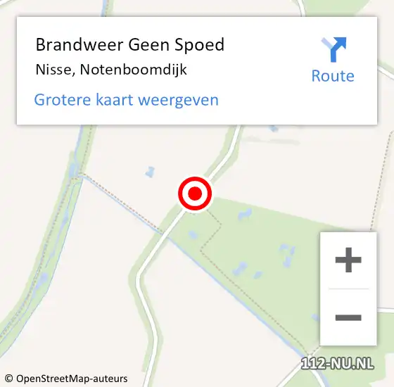 Locatie op kaart van de 112 melding: Brandweer Geen Spoed Naar Nisse, Notenboomdijk op 24 oktober 2016 09:41