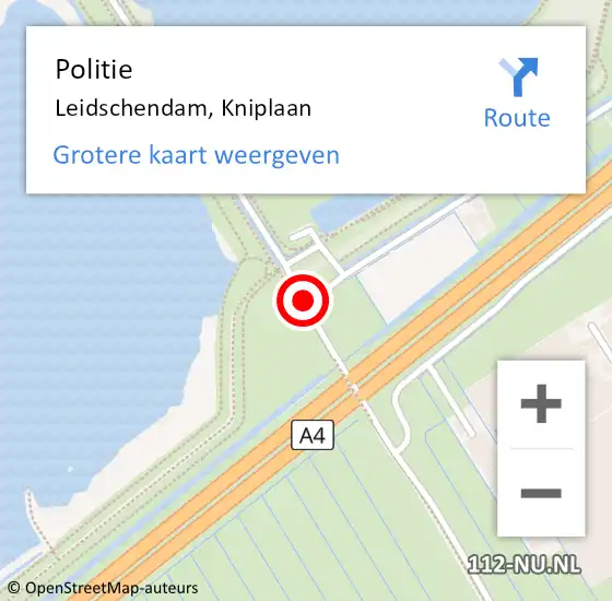 Locatie op kaart van de 112 melding: Politie Leidschendam, Kniplaan op 31 december 2013 12:07