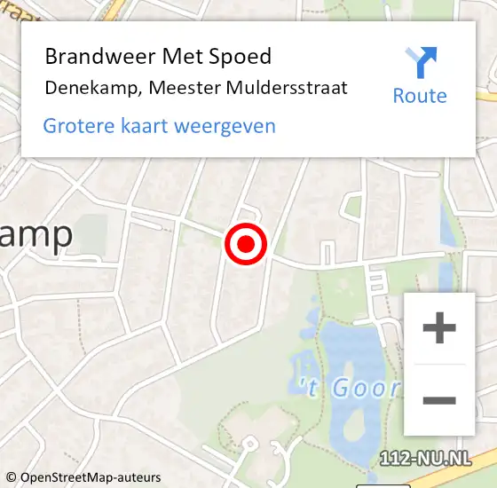 Locatie op kaart van de 112 melding: Brandweer Met Spoed Naar Denekamp, Meester Muldersstraat op 31 december 2013 12:13