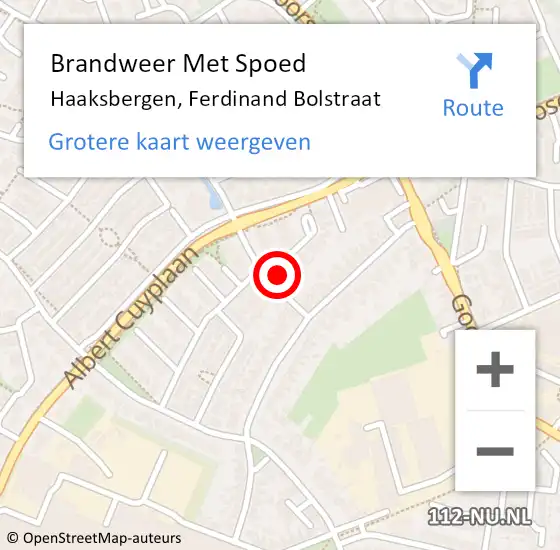 Locatie op kaart van de 112 melding: Brandweer Met Spoed Naar Haaksbergen, Ferdinand Bolstraat op 31 december 2013 12:40