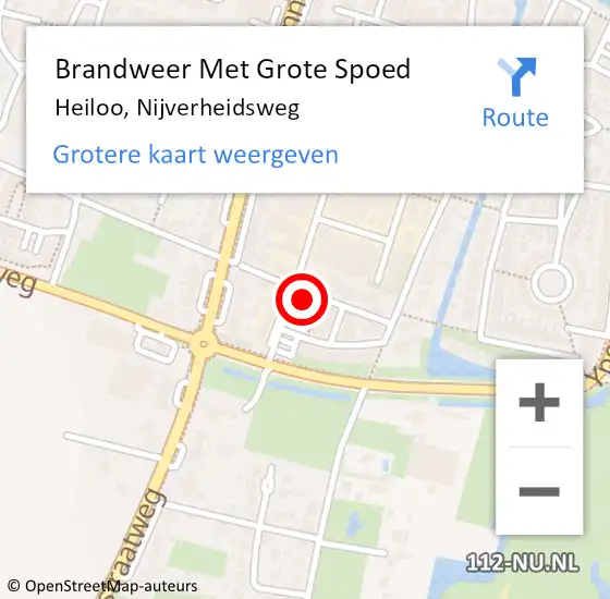 Locatie op kaart van de 112 melding: Brandweer Met Grote Spoed Naar Heiloo, Nijverheidsweg op 31 december 2013 12:45