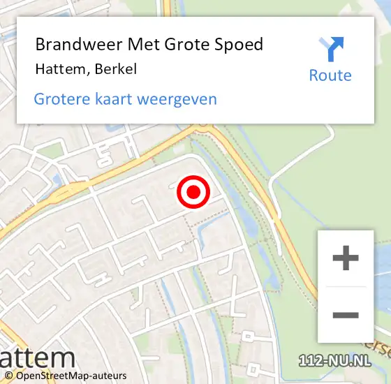 Locatie op kaart van de 112 melding: Brandweer Met Grote Spoed Naar Hattem, Berkel op 25 oktober 2016 10:46