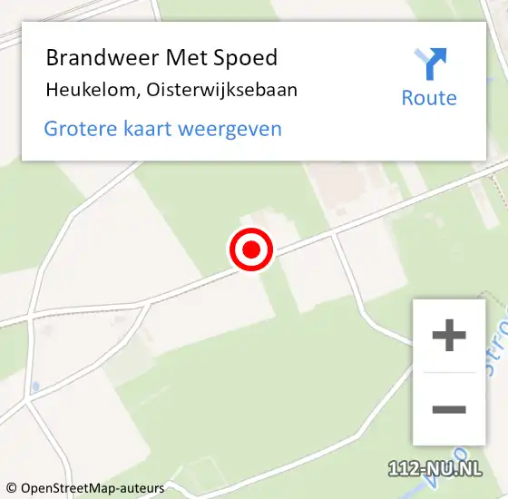 Locatie op kaart van de 112 melding: Brandweer Met Spoed Naar Heukelom, Oisterwijksebaan op 25 oktober 2016 20:43