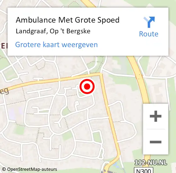 Locatie op kaart van de 112 melding: Ambulance Met Grote Spoed Naar Landgraaf, Op 't Bergske op 31 december 2013 13:56