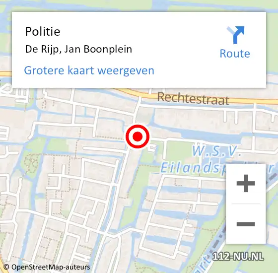 Locatie op kaart van de 112 melding: Politie De Rijp, Jan Boonplein op 27 oktober 2016 00:25