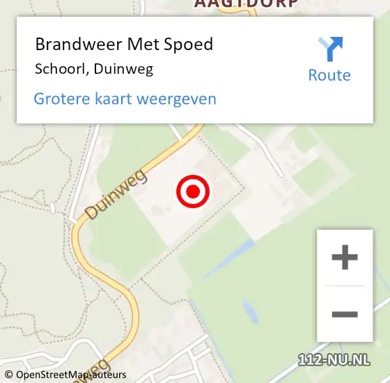 Locatie op kaart van de 112 melding: Brandweer Met Spoed Naar Schoorl, Duinweg op 27 oktober 2016 15:11