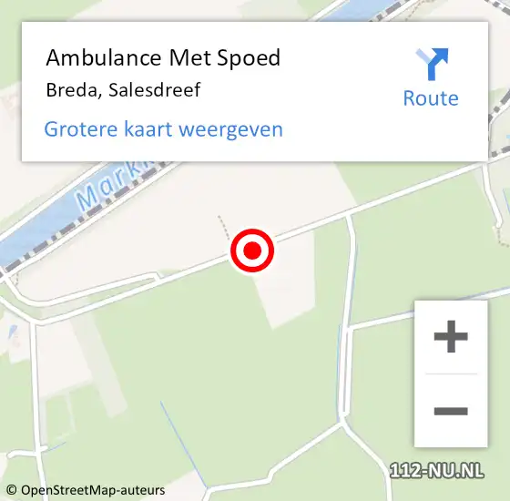 Locatie op kaart van de 112 melding: Ambulance Met Spoed Naar Breda, Salesdreef op 27 oktober 2016 16:25