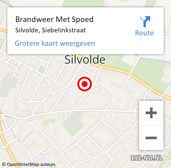 Locatie op kaart van de 112 melding: Brandweer Met Spoed Naar Silvolde, Siebelinkstraat op 28 oktober 2016 15:47