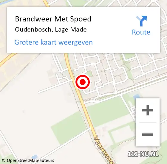 Locatie op kaart van de 112 melding: Brandweer Met Spoed Naar Oudenbosch, Lage Made op 29 oktober 2016 10:34