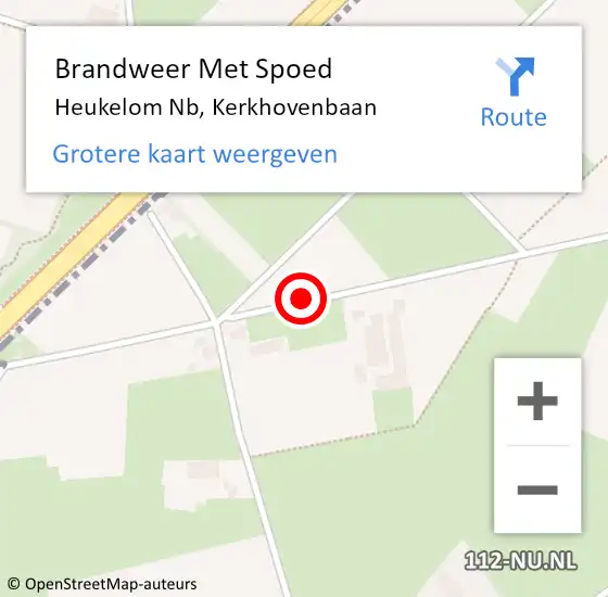 Locatie op kaart van de 112 melding: Brandweer Met Spoed Naar Heukelom Nb, Kerkhovenbaan op 31 december 2013 17:07