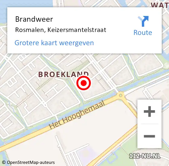 Locatie op kaart van de 112 melding: Brandweer Rosmalen, Keizersmantelstraat op 31 december 2013 17:17