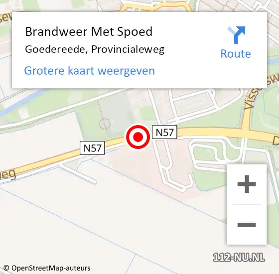 Locatie op kaart van de 112 melding: Brandweer Met Spoed Naar Goedereede, Provincialeweg op 30 oktober 2016 02:13