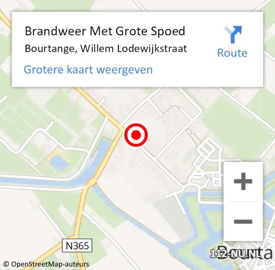 Locatie op kaart van de 112 melding: Brandweer Met Grote Spoed Naar Bourtange, Willem Lodewijkstraat op 30 oktober 2016 02:42