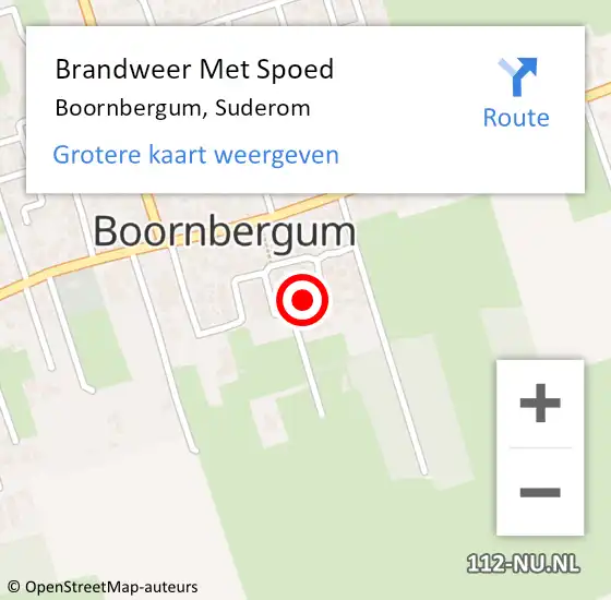 Locatie op kaart van de 112 melding: Brandweer Met Spoed Naar Boornbergum, Suderom op 31 december 2013 17:23