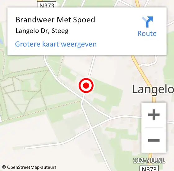 Locatie op kaart van de 112 melding: Brandweer Met Spoed Naar Langelo Dr, Steeg op 31 december 2013 18:01