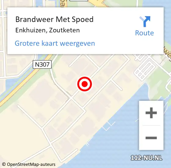 Locatie op kaart van de 112 melding: Brandweer Met Spoed Naar Enkhuizen, Zoutketen op 31 oktober 2016 01:26