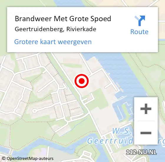 Locatie op kaart van de 112 melding: Brandweer Met Grote Spoed Naar Geertruidenberg, Rivierkade op 31 december 2013 18:35