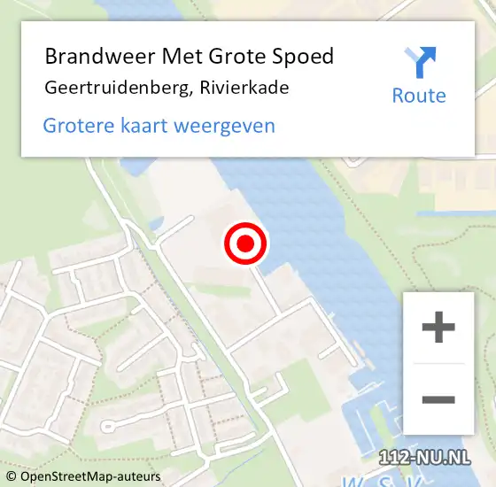 Locatie op kaart van de 112 melding: Brandweer Met Grote Spoed Naar Geertruidenberg, Rivierkade op 31 december 2013 18:44