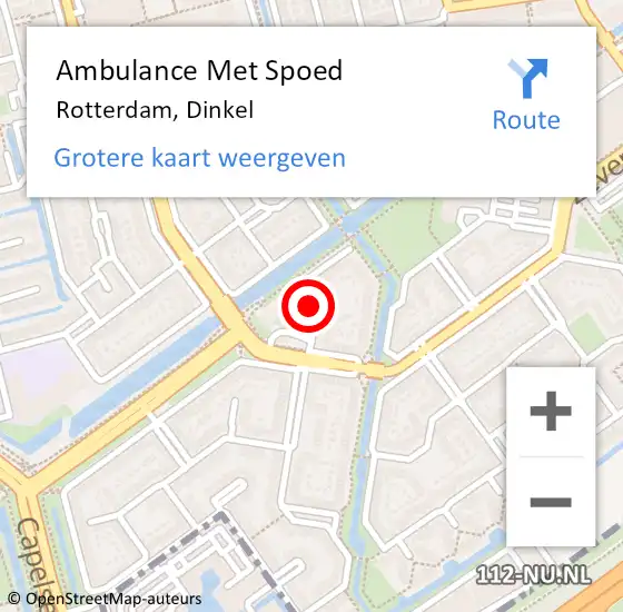 Locatie op kaart van de 112 melding: Ambulance Met Spoed Naar Rotterdam, Dinkel op 31 oktober 2016 10:05